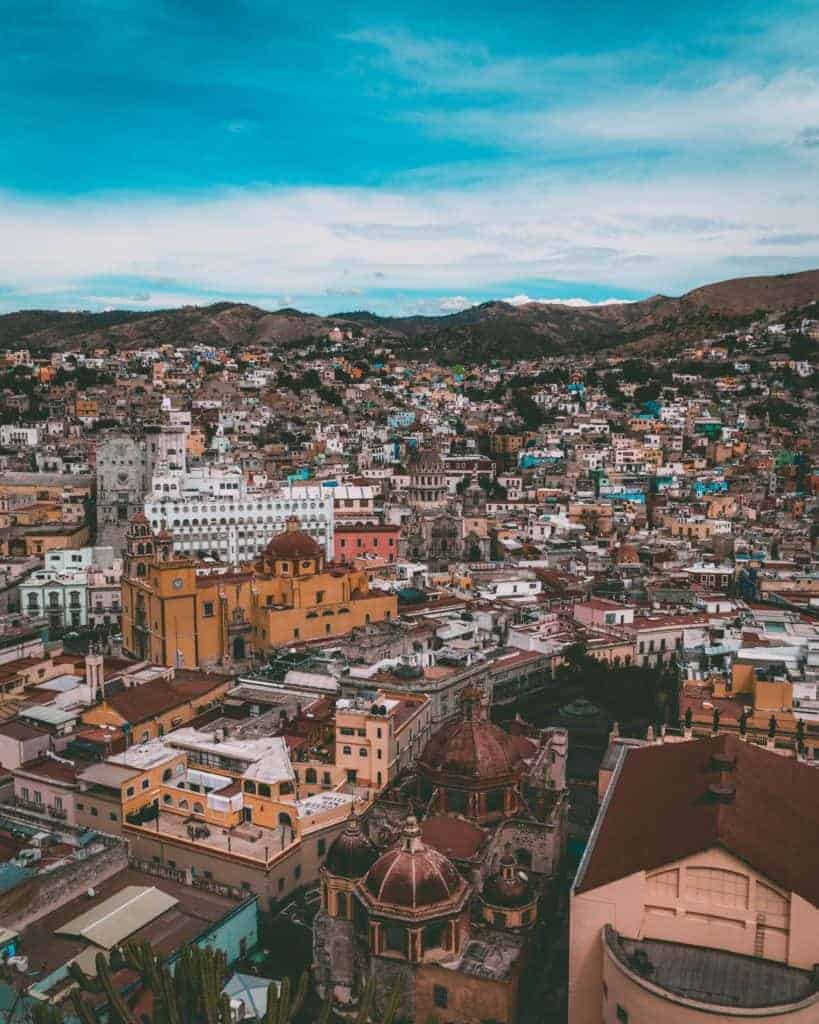 Aerial view of Guanajuato