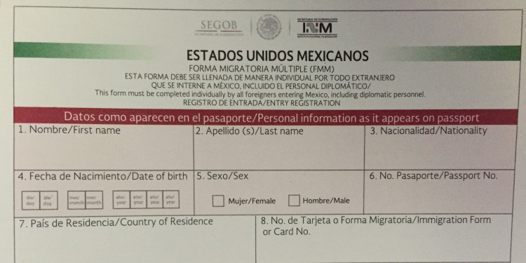 FMM Mexico Tourist Visa