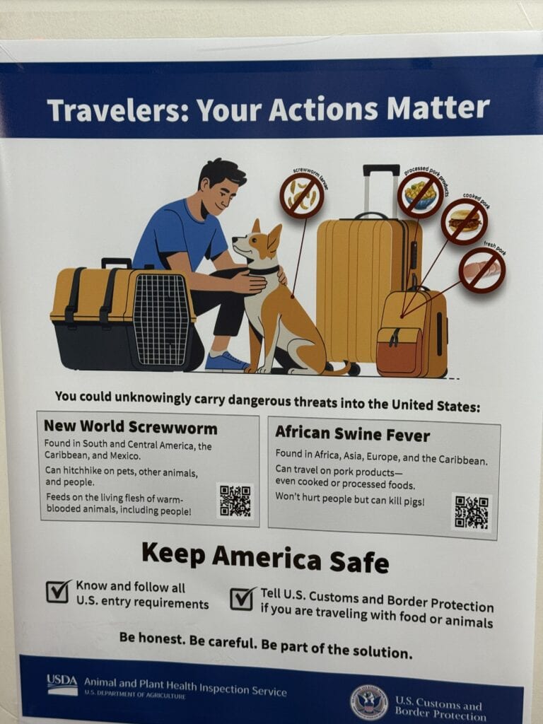 screw worm requirements for pets