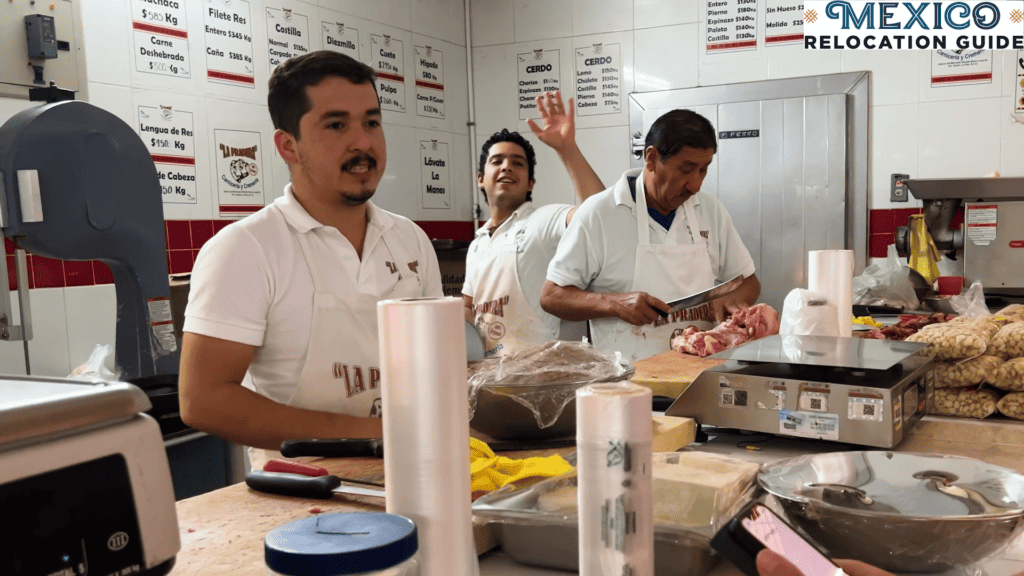 Friendly butchers in La Paz