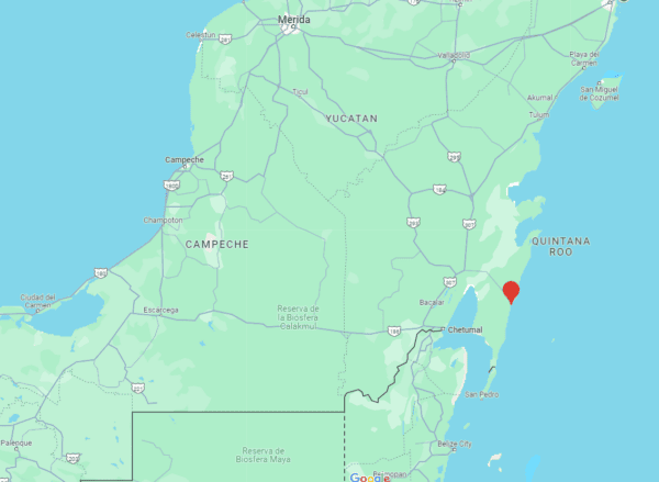 Most Affordable Beach Towns In Mexico To Retire Mexico Relocation Guide Mahahual On Map 600x439 