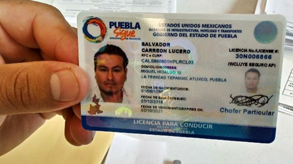 Puebla driver's license